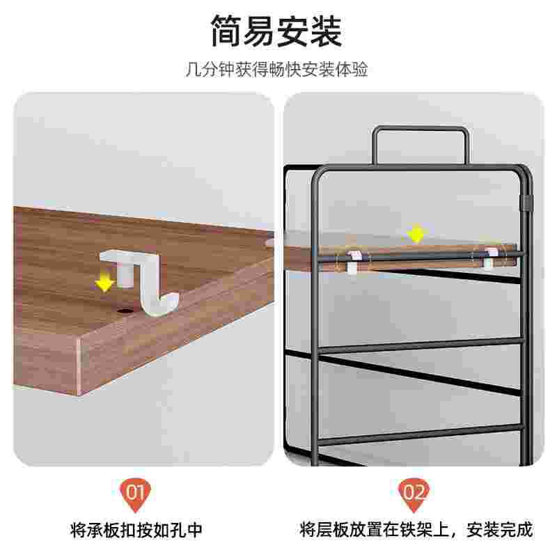 钢琴办公桌床头柜上放的电脑上桌的小书架餐桌多层整理收纳架简约