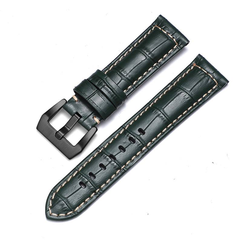Aplicable iwatch correa de cuero genuino Apple correa de reloj applewatch8 Huawei GT3 Samsung S1 Pena Mar