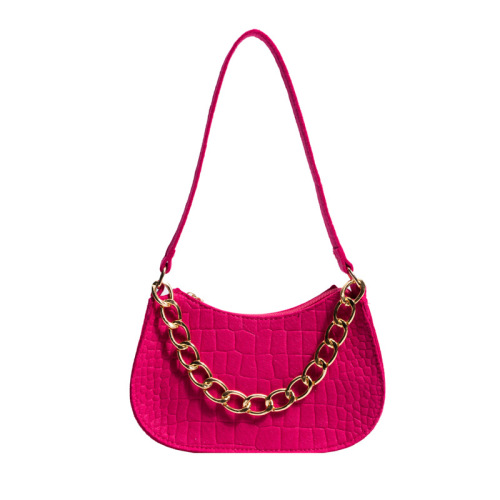Shoulder bag for women spring  new simple felt bag shoulder armpit bag handbag chain hand bag