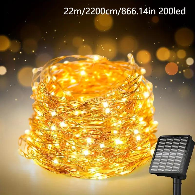LED Sternenhimmel V Hängeleuchte mit magischer Bohne, dreifarbig dimmbar, RGB-Lichter, Niederspannungs-Lichtquelle, warmweiße Atmosphärenleuchte, Kupferdraht-Lampe