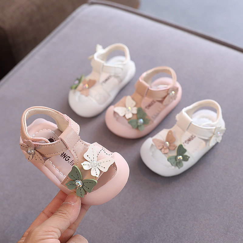 2023 Summer Baby Girl Shoes 0-3 Years Old Princess Soft Bottom Non-slip Baby Sandals 1 Year Old Toddler Toddler Shoes