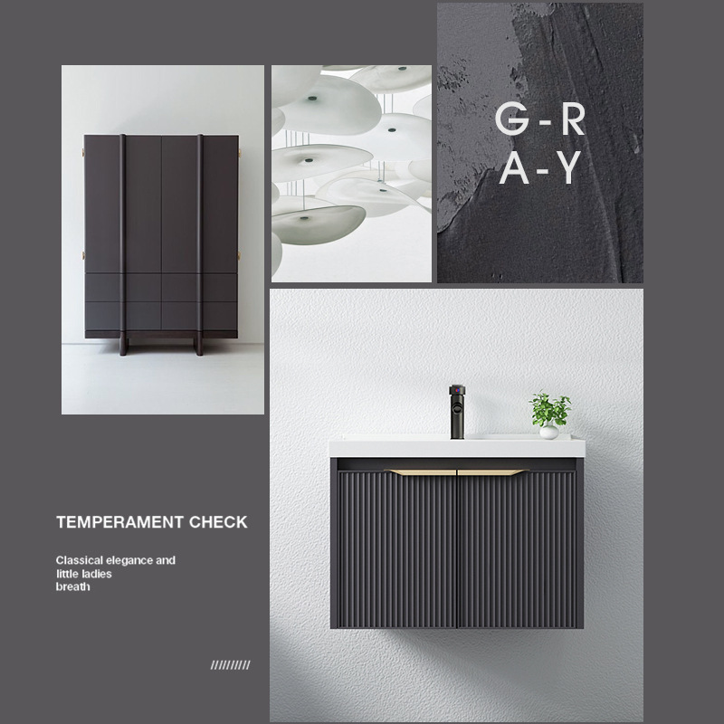 Luz de lujo engrosada espacio gabinete de baño de aluminio combinación integrada lavabo de cerámica gabinete roca placa baño lavabo