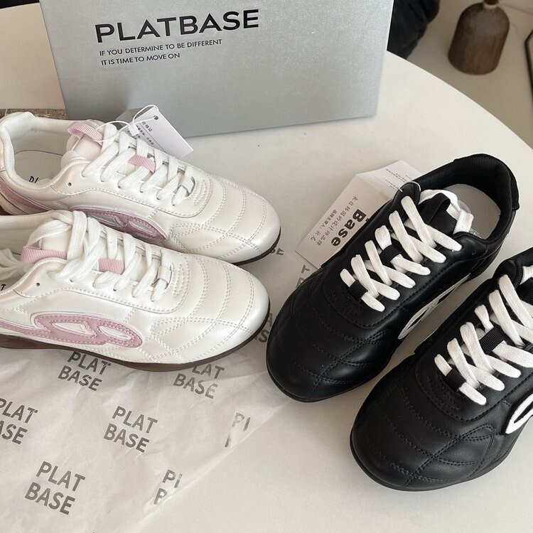 韩国PlatBase白敬亭同款真皮流浪赛车鞋G003|undefined