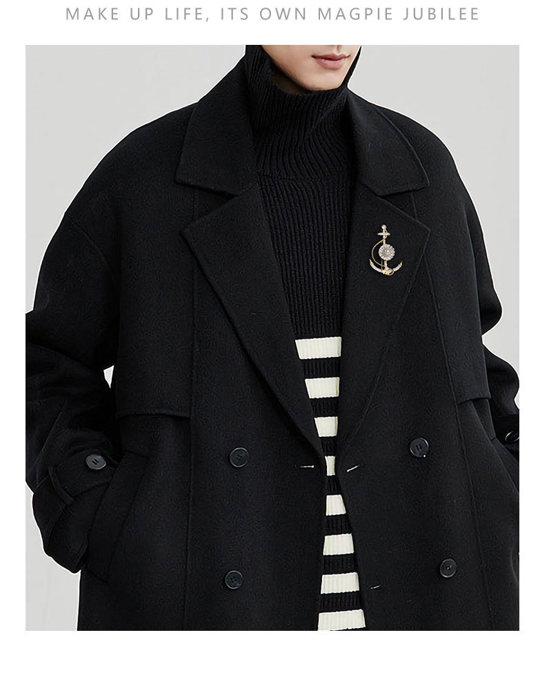 时尚创意可旋转船锚胸针小众轻奢风高级感胸花新品网红