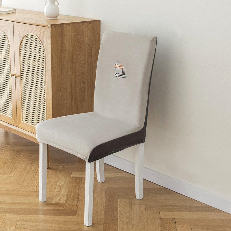 Cubierta de silla engrosada simple moderna antideslizante integrado todo incluido cuatro estaciones cubierta de silla universal cubierta de silla de comedor elástica para el hogar