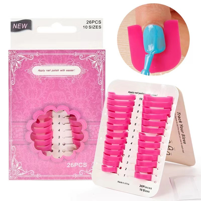 Clip anti-desbordamiento de uñas modelo clip borde de uñas impresión de esmalte de uñas degradado francés herramienta auxiliar anti-desbordamiento