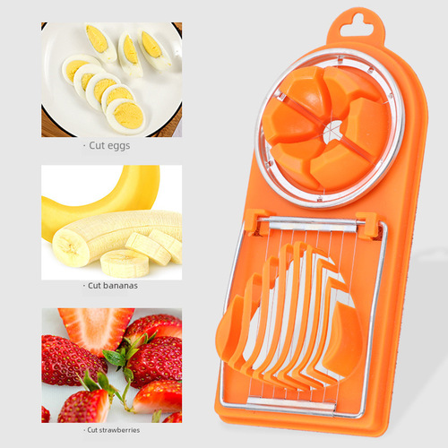 Japanese-style egg slicer multifunctional patterned segmenting stainless steel cutter two-in-one egg slicing and segmenting tool