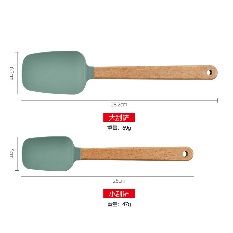 メーカー卸売りの平木柄シリカゲルスクレーパーのクリームスクレーパーの分離式スクレーパーのケーキのベーキングブレード|undefined
