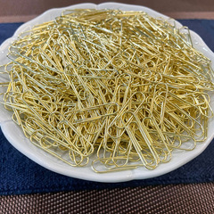 Gold-plated paper clips, rose gold-plated paper clips, coiled paper clips, file folder—cross-border exclusive—50mm PET straight pins