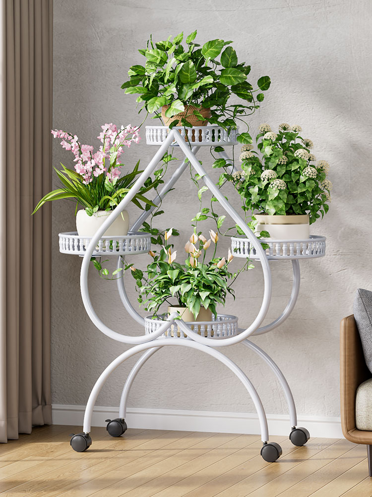 흰색 - 대담하고 두꺼워진 4개의 냄비 [무료 범용 바퀴]