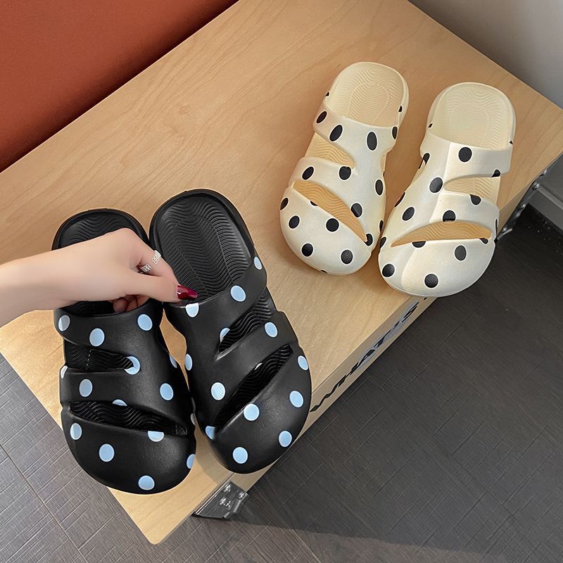 Polka Dot Lightweight Eva Breathable Quick-Drying Toe-Toe Slippers for Women for Summer Outdoor Wear Non-Slip Seaside Super Soft Beach Shoes Polka Dot Lightweight Eva Breathable Quick-Drying Toe-Toe Slippers for Women for Summer Outdoor Wear Non-Slip Seaside Super Soft Beach Shoes