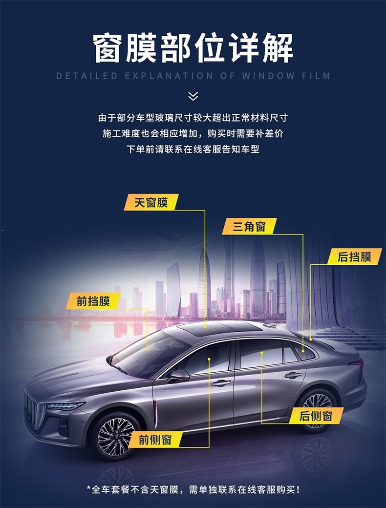 Johnson Automotive Film: Full Car Film, Insulation Film, Sunscreen Film, Front Windshield Film, Car Window Sunscreen Film, Anti-Explosion Film