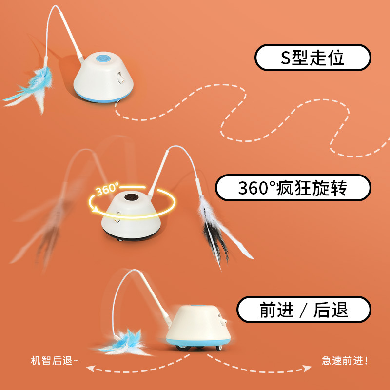 Mascota gato eléctrico de juguete infrarrojo divertido gato palo pluma caña de pescar automático inteligente alivio tapada gato giradiscos gato juguete