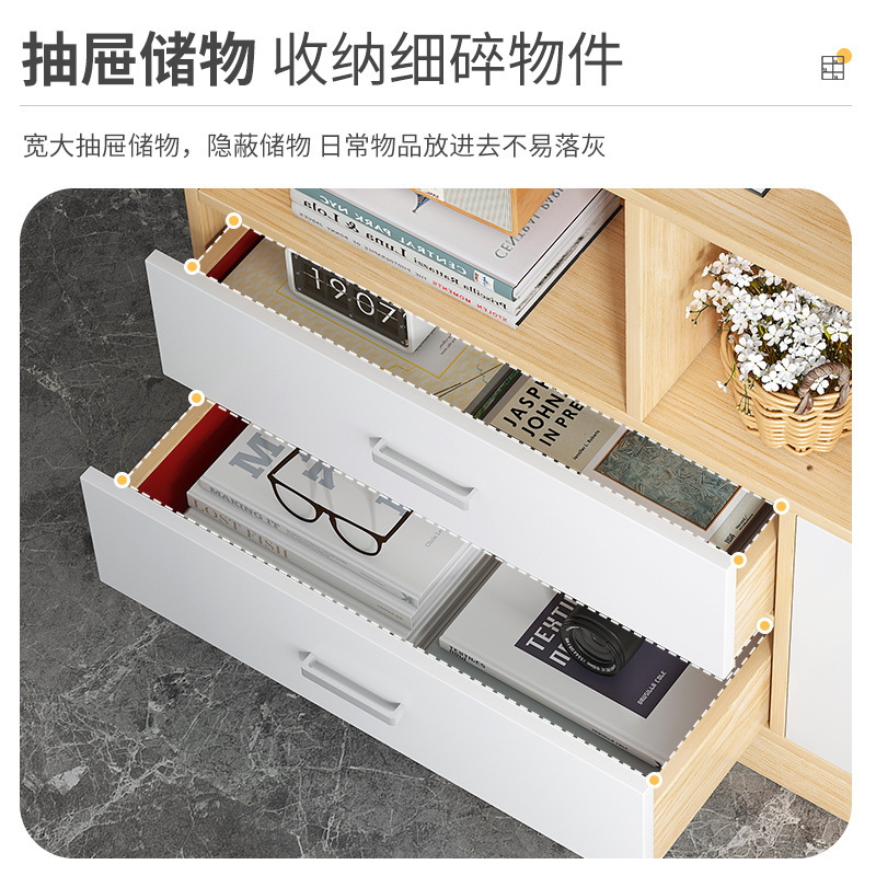 Estantería estantería simple estantería de almacenamiento Pared de piso sala de estar de almacenamiento moderno minimalista gabinete del vino estante del hogar Oficina