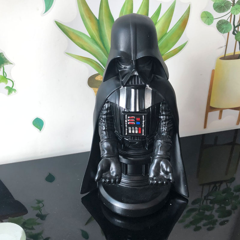 Soporte de teléfono móvil de árbol hombre de dibujos animados de escritorio veneno adornos de estudiantes adornos soporte de mango Fox negro