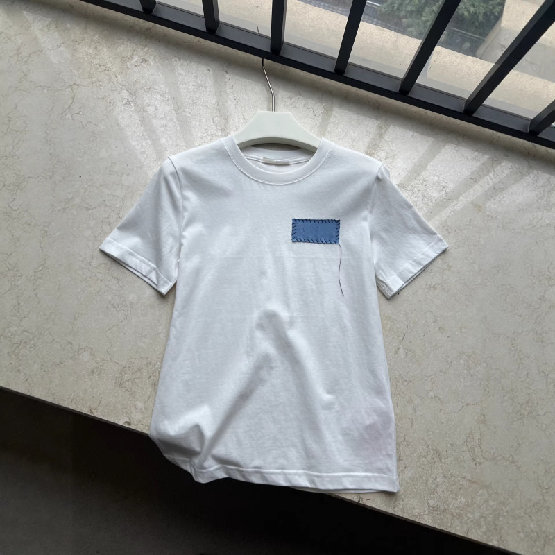 Mar* American Retro Slightly Loose Letter Block Round Neck T-Shirt for Women, Summer Casual Slim-Fit Top Trendy Mar* American Retro Slightly Loose Letter Block Round Neck T-Shirt for Women, Summer Casual Slim-Fit Top Trendy