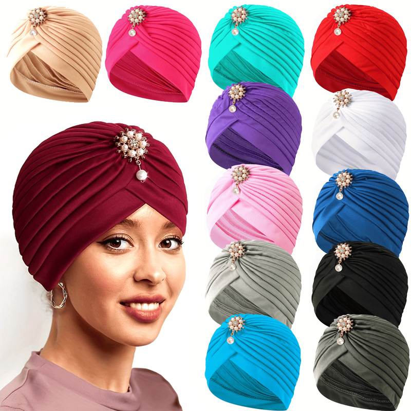 Amazon Specializes in Women's Elastic Pullover Yoga Hats, Ethnic Turban Hats, Pleated Indian Head Wraps for Women, Cross-Border Amazon Specializes in Women's Elastic Pullover Yoga Hats, Ethnic Turban Hats, Pleated Indian Head Wraps for Women, Cross-Border