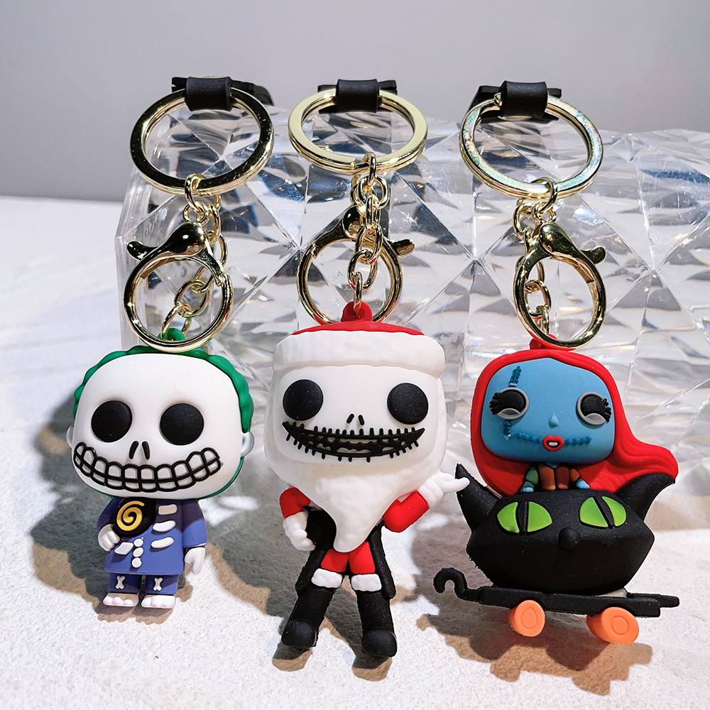 Funny Skull Resin Halloween Unisex Keychain