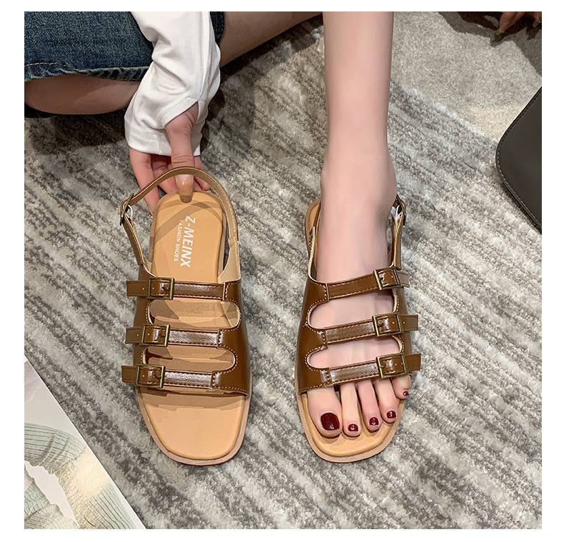 Damen Römersandalen Mit Flacher Sohle Für Den Sommer_voghion.com