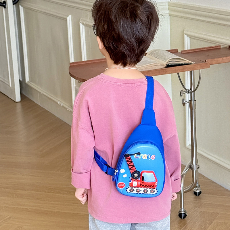 Bolso de moda estereoscópico para niños, caricatura para hombres y mujeres, bolso de pecho lindo excavador para niños, bolso de bebé con cáscara dura