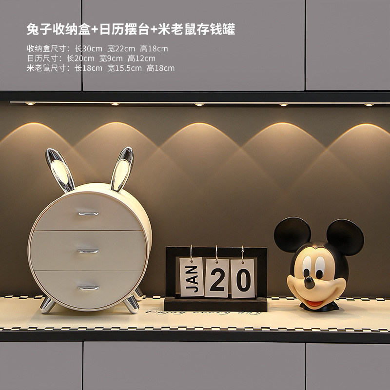 现代家居高级感入门玄关柜装饰品摆件客厅鞋柜钥匙收纳工艺品摆设|undefined