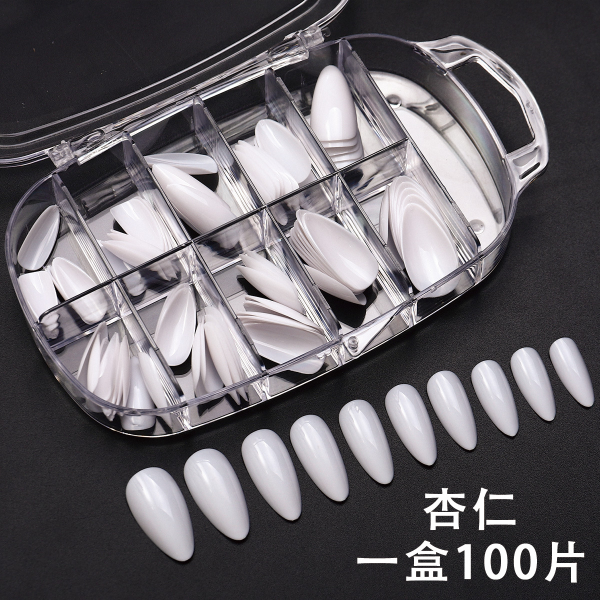 100 piezas de manicuría especial caja ciega caja de uñas sin moler el desgaste de uñas completo producto terminado parche de manicuría mayorista