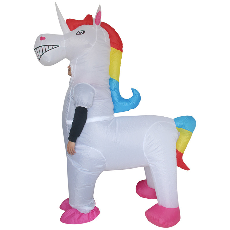 Amazon explosión impresa inflatable T-Rex disfraz Halloween multicolor T-Rex disfraz de fiesta disfraz de muñeca