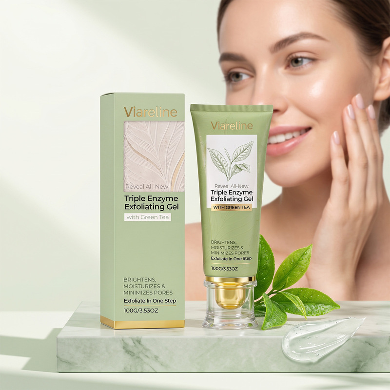 VIARELINE Green Tea Skin Care Moisturizing Gel Smooth, Hydrating, Silky Daily Cleansing Facial Care Gel VIARELINE Green Tea Skin Care Moisturizing Gel Smooth, Hydrating, Silky Daily Cleansing Facial Care Gel