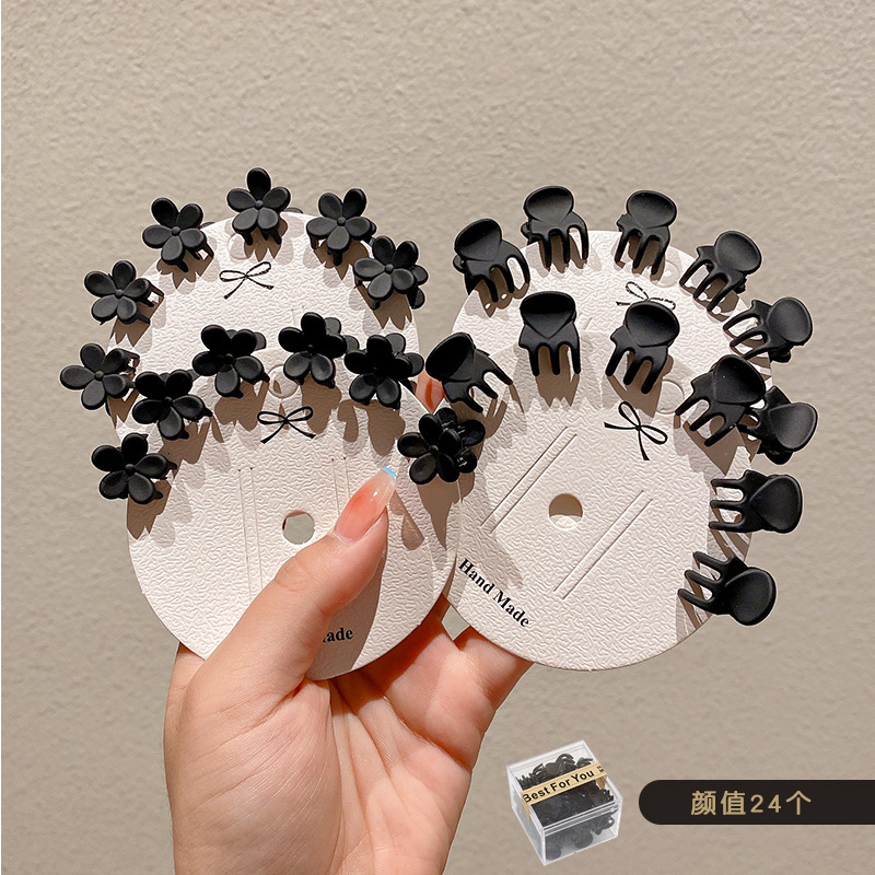 Cabeza de princesa negra pequeña clip de agarre de la frente de la mujer clip de cabello pequeño clip de cabello clip de cabello tocado