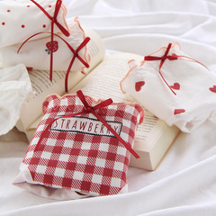 Japanese love sweet fungus-edged cotton underwear for women Ribbon mid-waist briefs for girls girls underwear 101