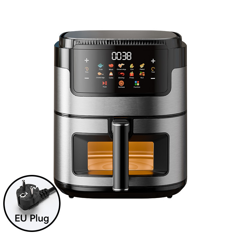 新款Air fryer跨境15L烘烤全自动一体薯条机可视智能空气炸锅110V|undefined
