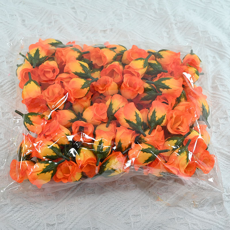 4 cm flores falsas flores coreanas pequeñas rosas pétalos de flores accesorios de boda hechos a mano