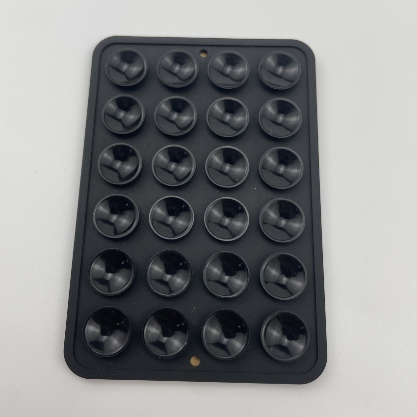 Funda de silicona antideslizante con ventosas para teléfono, 24 piezas en stock, soporte portátil móvil para teléfono, cuadrado, de silicona de una sola cara.