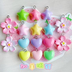 樹脂ペンダント五芒星愛花アクセサリーDIYペンダントネックレス子供用クロスボーダーアクセサリー羊アイネイル
