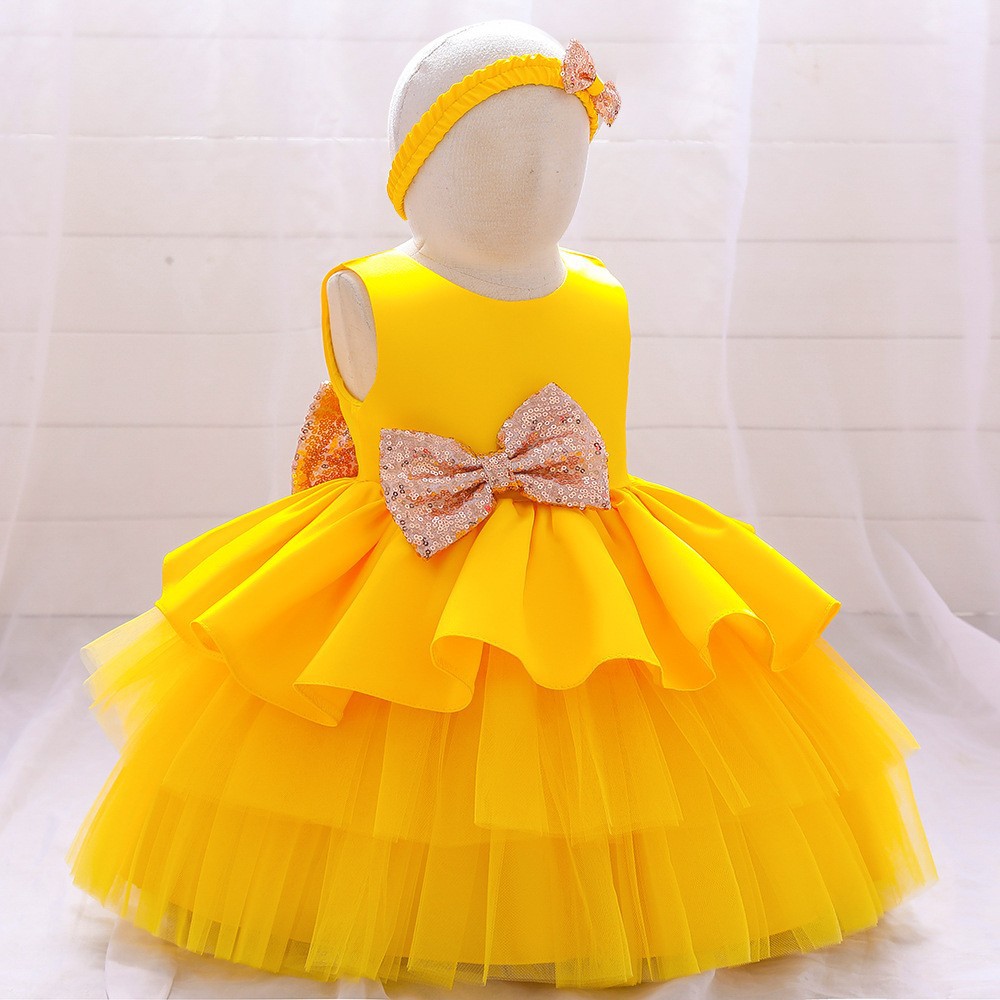 Vestido infantil de estilo europeo y americano, vestido de princesa con falda de tul para niñas, vestido de cumpleaños, princesita