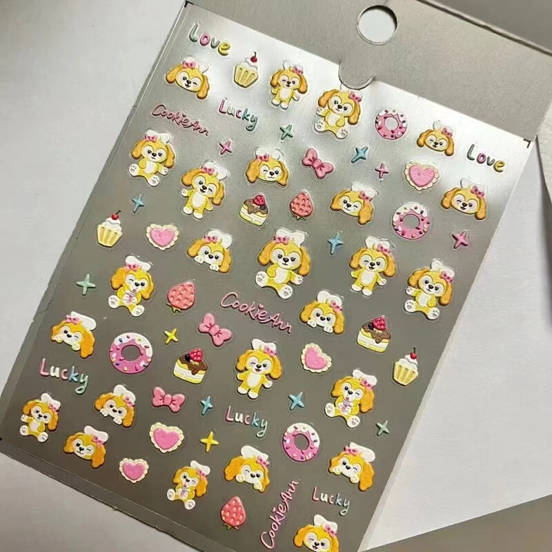 Cute cartoon nail art flat sticker tomoni flat Japanese adhesive 3d net red new nail sticker decoration