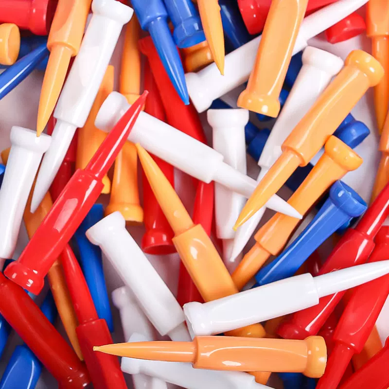 厂家批发高尔夫球钉塑料钉便携式球tee多色散装球托球座高尔夫配