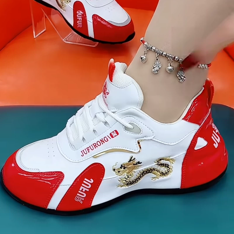 Женская обувь на мягкой подошве, мягкая лапша, папочка, женская весенняя новая дикая обувь, повышая женскую спортивную повседневную обувь