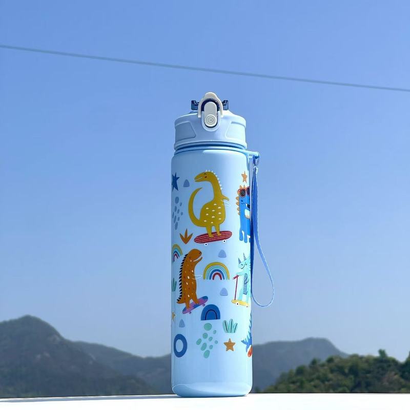 卡通高颜值水杯大容量提绳弹跳塑料杯学生儿童可爱杯子厂家批发|undefined