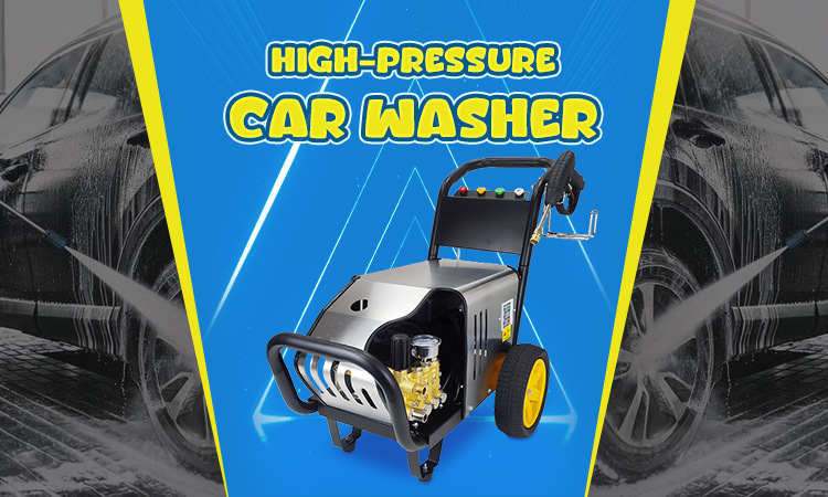 High-pressure mobile car washer for home use, 220V 2500W high-power portable water gun, vehicle cleaning and washing tool