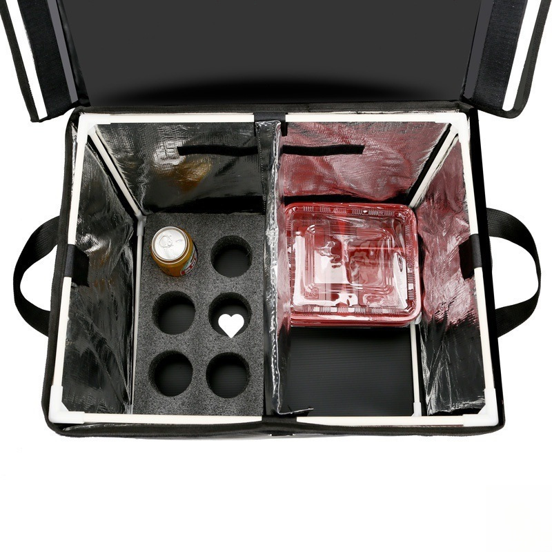 Caja de comida para llevar, caja de almacenamiento, tamaño de caja de entrega, equipo de jinete a prueba de agua, cabina comercial, envío en frío.