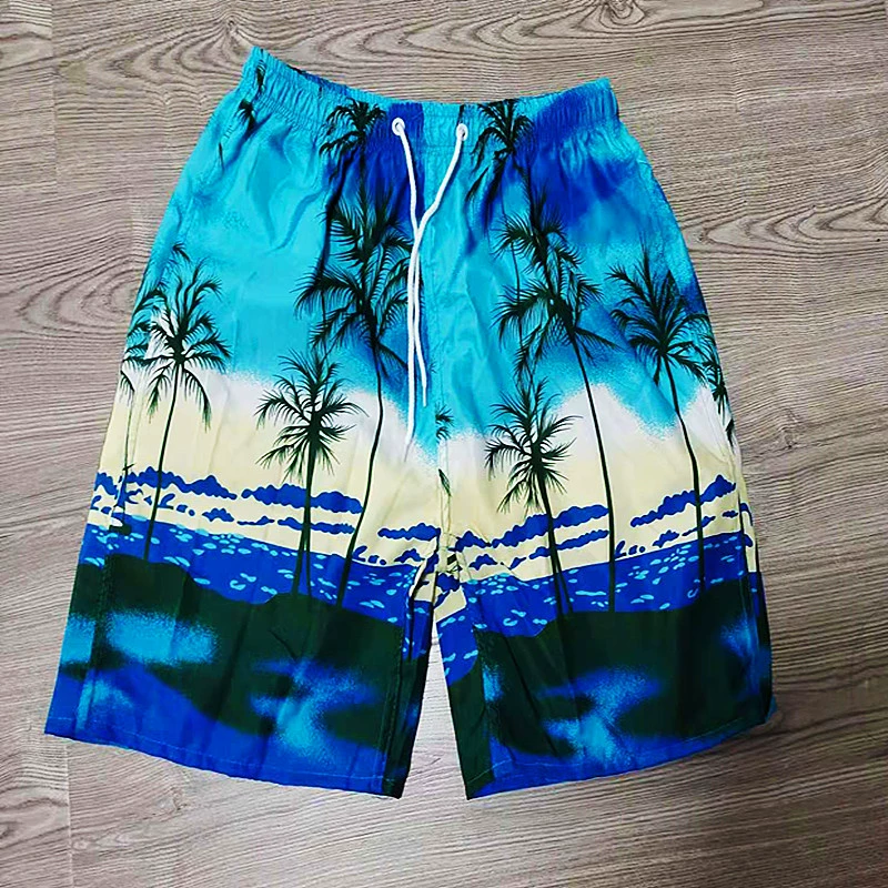 Мужские летние шорты с цветочным принтом в европейском и американском стиле, модные пляжные шорты для отдыха на Хайнане, для спа-процедур и купания ног, большие размеры, трендовые