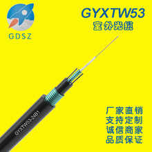 GYXWT53束管地埋光纖 PE雙護套通信光纜 室外雙鎧4芯單模光纖光纜