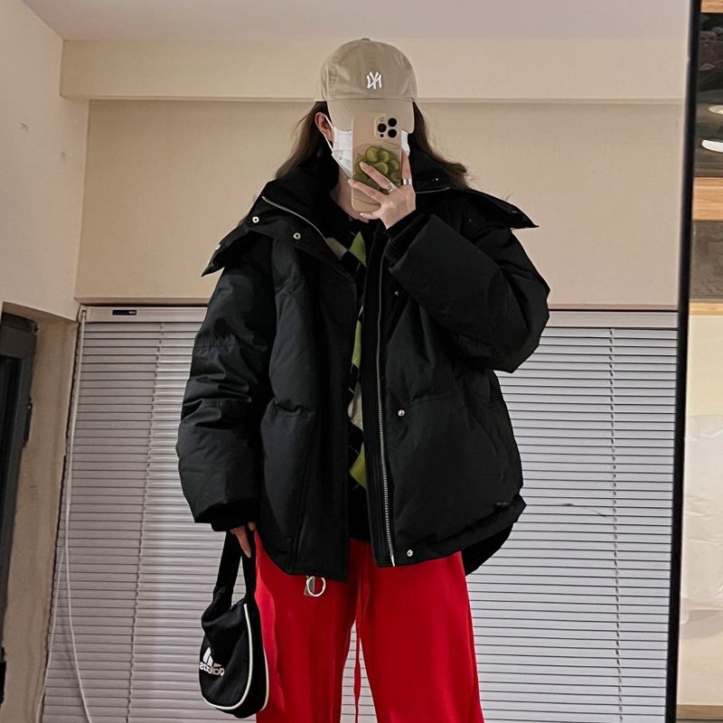 Invierno plumón chaqueta de algodón mujer pequeña 2023 nueva chaqueta de algodón corta chaqueta holgada coreana estudiantes de algodón moda