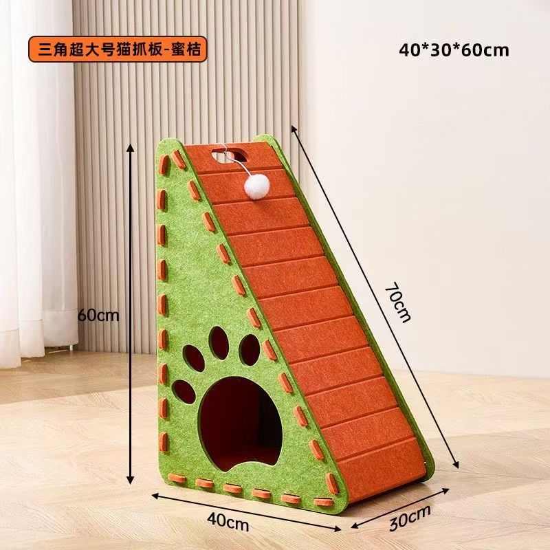 Nido triangular vertical para gatos grueso resistente al desgaste sin descascascar felt gato agarrar tablero de pared esquina para evitar agarrar sofá gato agarrar tablero