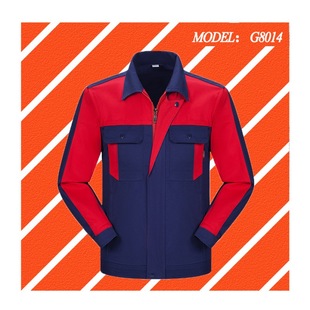 Color matching long sleeve power plant electric welding workshop factory clothing labor protection clothing work clothes engineering clothing G8014 Guangzhou wholesale