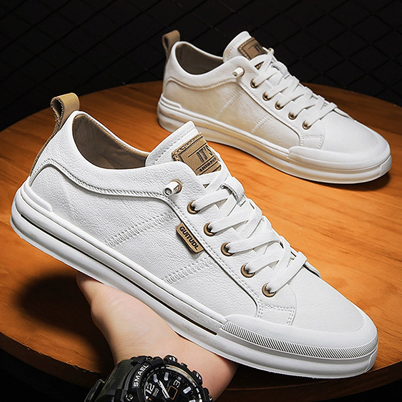 2024 Осенняя очень большая мужская обувь 45 Белые туфли из натуральной кожи 46, повседневные спортивные очень большие кроссовки 47 Широкие 48