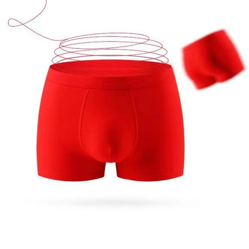 Men's Underwear in Red for the Year of Birth, Pure Cotton Straight Leg Short, Affordable Short, Manufacturer Wholesale, Comfortable Pure Cotton Comfortable