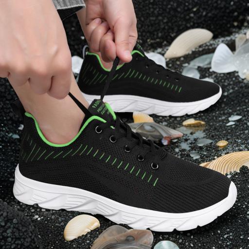 Zapatos para correr para hombre 2025 primavera nuevos zapatos para correr ligeros zapatos de malla transpirables de suela suave antideslizante zapatos deportivos de ocio con absorción de impactos para hombre