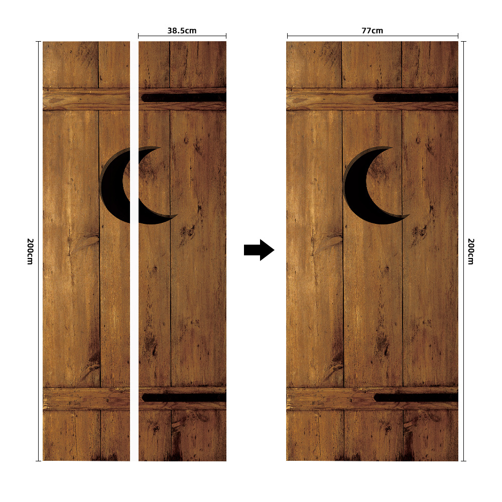 Pegatinas para puertas 3D respetuosas con el medio ambiente, autoadhesivos, fabricantes de origen al por mayor, patrones populares transfronterizos de alta definición, adhesivos para puertas impermeables, a prueba de aceite y antiincrustantes